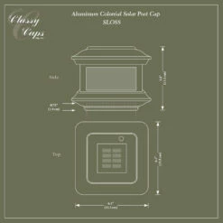 Classy Caps Colonial Solar Post Cap - Black - 4x4 9 Classy Caps Colonial Solar Post Cap - Black - 4x4 -DIY HOME CENTER Shop CLSCOLS main 40