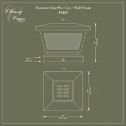 Classy Caps Fairmont Solar Post Cap 15 Classy Caps Fairmont Solar Post Cap -DIY HOME CENTER Shop CLSFS main 70