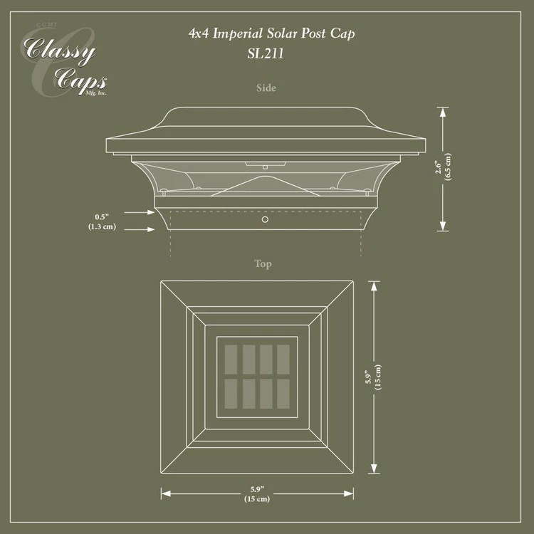 Classy Caps Imperial Solar Post Cap 10 Classy Caps Imperial Solar Post Cap - Image 8
