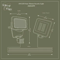 Classy Caps Solar Motion Sensor Security Light - White 7 Classy Caps Solar Motion Sensor Security Light - White -DIY HOME CENTER Shop CLSMS600 main 30