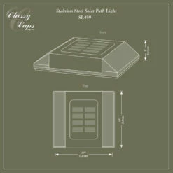 Classy Caps Solar Path Light - Stainless 7 Classy Caps Solar Path Light - Stainless -DIY HOME CENTER Shop CLSPL main 30