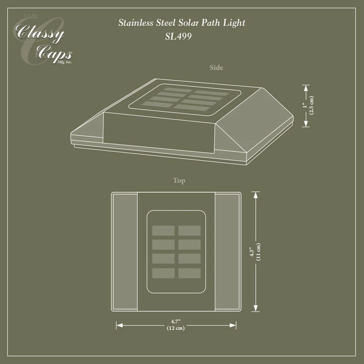 Classy Caps Solar Path Light - Stainless 5 Classy Caps Solar Path Light - Stainless - Image 3