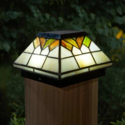 Classy Caps Wellington Stained Glass Solar Post Cap -DIY HOME CENTER Shop CLSWELS main 20