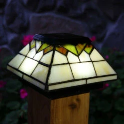 Classy Caps Wellington Stained Glass Solar Post Cap -DIY HOME CENTER Shop CLSWELS main 30