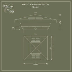 Classy Caps Windsor Solar Post Cap - White - 4 X 4 11 Classy Caps Windsor Solar Post Cap - White - 4 X 4 -DIY HOME CENTER Shop CLSWINS main 50