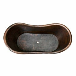 Premier Copper Products 67" Hammered Copper Double Slipper Bathtub 9 Premier Copper Products 67" Hammered Copper Double Slipper Bathtub -DIY HOME CENTER Shop COPBTD67DB main 30