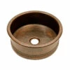 Premier Copper Products 15" Round Bar Vessel Tub Sink With 2" Drain 1 Premier Copper Products 15" Round Bar Vessel Tub Sink With 2" Drain -DIY HOME CENTER Shop COPBV15DB2 main 10