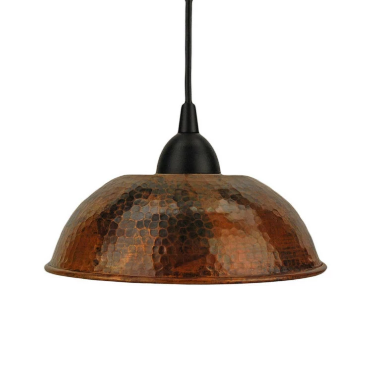 Premier Copper Products Hand Hammered Copper 8.5" Dome Pendant Light 5 Premier Copper Products Hand Hammered Copper 8.5" Dome Pendant Light - Image 3