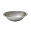 Premier Copper Products 19" Oval Under Counter Copper Bathroom Sink - Electroless Nickel