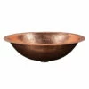 Premier Copper Products 19" Oval Under Counter Hammered Copper Bathroom Sink In Polished Copper -DIY HOME CENTER Shop COPLO19FPC main 10