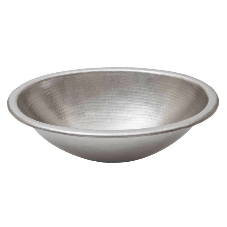 Premier Copper Products 19" Self Rimming Counter Copper Bathroom Sink Electroless Nickel 3 Premier Copper Products 19" Self Rimming Counter Copper Bathroom Sink Electroless Nickel