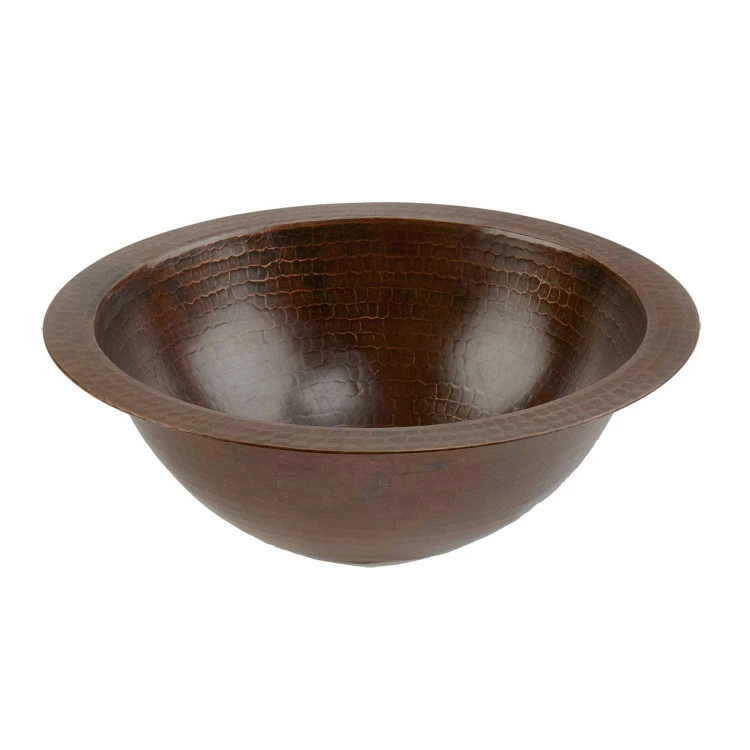 Premier Copper Products Small Round Under Counter Hammered Copper Sink - 12"x12"x5" 3 Premier Copper Products Small Round Under Counter Hammered Copper Sink - 12"x12"x5"