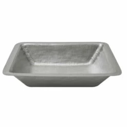Premier Copper Products Rectangle Under Counter Copper Bathroom Sink - Electroless Nickel