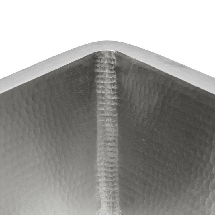 Premier Copper Products 15" Square Under Counter Copper Bathroom Sink - Electroless Nickel 4 Premier Copper Products 15" Square Under Counter Copper Bathroom Sink - Electroless Nickel - Image 2