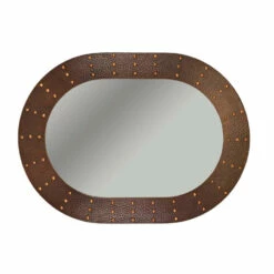 Premier Copper Products 35" Hand Hammered Oval Copper Mirror With Hand Forged Rivets 5 Premier Copper Products 35" Hand Hammered Oval Copper Mirror With Hand Forged Rivets -DIY HOME CENTER Shop COPMFO3526RI main 20