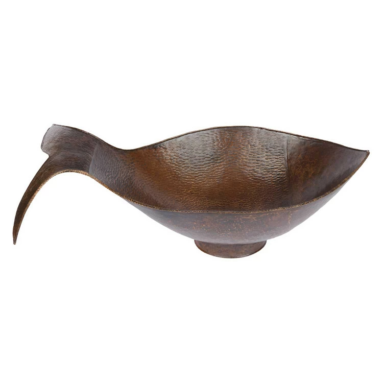 Premier Copper Products Fish Vessel Hammered Copper Sink 3 Premier Copper Products Fish Vessel Hammered Copper Sink