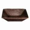 Premier Copper Products 14" Square Hand Forged Old World Copper Vessel Sink 2 Premier Copper Products 14" Square Hand Forged Old World Copper Vessel Sink -DIY HOME CENTER Shop COPPVSQ14DB main 10