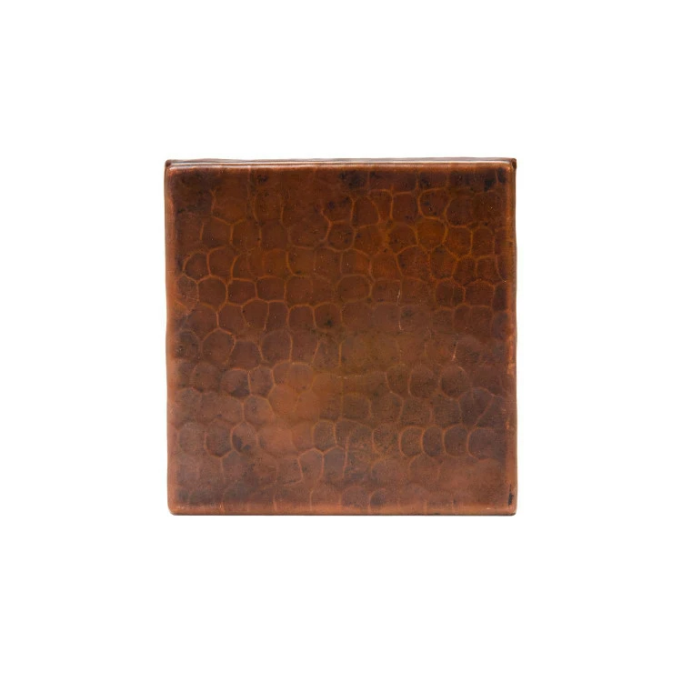 Premier Copper Products Hammered Copper Tile 4" X 4" 3 Premier Copper Products Hammered Copper Tile 4" X 4"