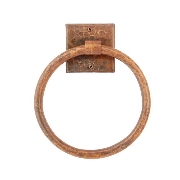 Premier Copper Products 7" Hand Hammered Copper Towel Ring - Oil Rubbed Bronze 3 Premier Copper Products 7" Hand Hammered Copper Towel Ring - Oil Rubbed Bronze