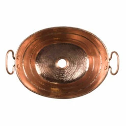 Premier Copper Products Oval Bucket Vessel Hammered Copper Sink With Handles In Polished Copper 8 Premier Copper Products Oval Bucket Vessel Hammered Copper Sink With Handles In Polished Copper -DIY HOME CENTER Shop COPVOB16PC SinkOnly 40