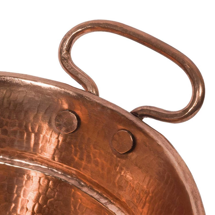 Premier Copper Products Oval Bucket Vessel Hammered Copper Sink With Handles In Polished Copper 6 Premier Copper Products Oval Bucket Vessel Hammered Copper Sink With Handles In Polished Copper - Image 4