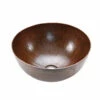 Premier Copper Products Medium Round Vessel Hammered Copper Sink -DIY HOME CENTER Shop COPVR15BDB main 10