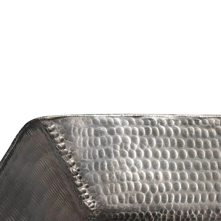 Premier Copper Products 20" Rectangle Vessel Hammered Copper Sink In Nickel 5 Premier Copper Products 20" Rectangle Vessel Hammered Copper Sink In Nickel - Image 3