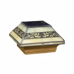 Deckorators Leaf Filigreed Solar Post Cap - 4x4