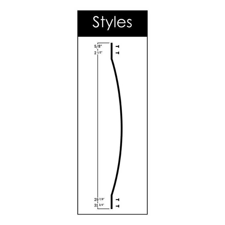 DekPro Bow (Arc) Balusters - 32" - Pack Of 5 5 DekPro Bow (Arc) Balusters - 32" - Pack Of 5 - Image 3