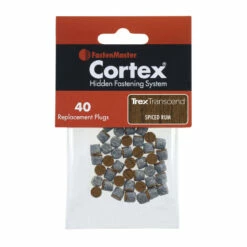 FastenMaster Cortex Replacement Plugs For Trex Decking - 40 Count -DIY HOME CENTER Shop FMRCTXTXPG TrexTranscendSpicedRum 130