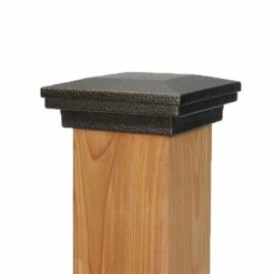 Fortress Flat Pyramid Post Cap 20 Fortress Flat Pyramid Post Cap -DIY HOME CENTER Shop FRTCAPFLP AntiqueBronze 40