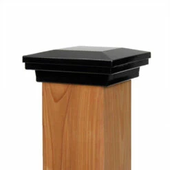 Fortress Flat Pyramid Post Cap 30 Fortress Flat Pyramid Post Cap -DIY HOME CENTER Shop FRTCAPFLP GlossBlack 120