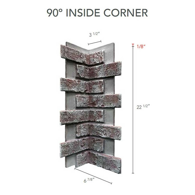 GenStone Faux Brick 90 Degree Inside Corner 4 GenStone Faux Brick 90 Degree Inside Corner - Image 2
