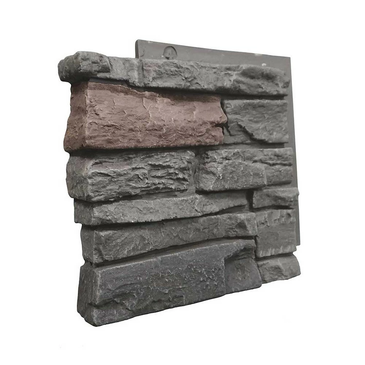 GenStone Faux Stacked Stone Left Return 3 GenStone Faux Stacked Stone Left Return
