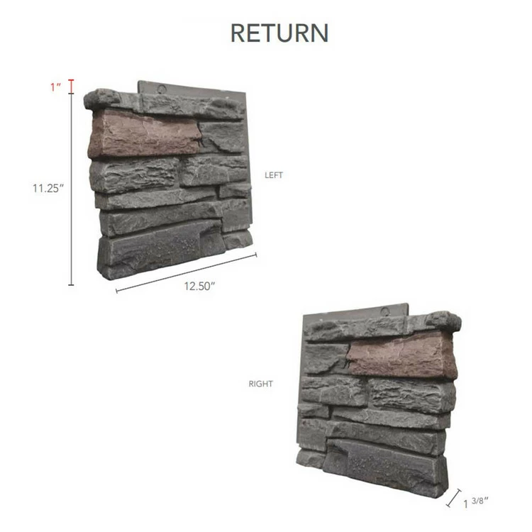 GenStone Faux Stacked Stone Left Return 4 GenStone Faux Stacked Stone Left Return - Image 2