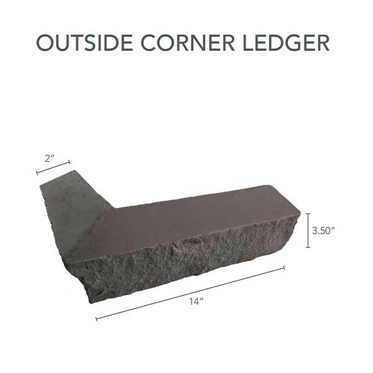 GenStone Faux Stacked Stone Outside Corner Ledger 4 GenStone Faux Stacked Stone Outside Corner Ledger - Image 2