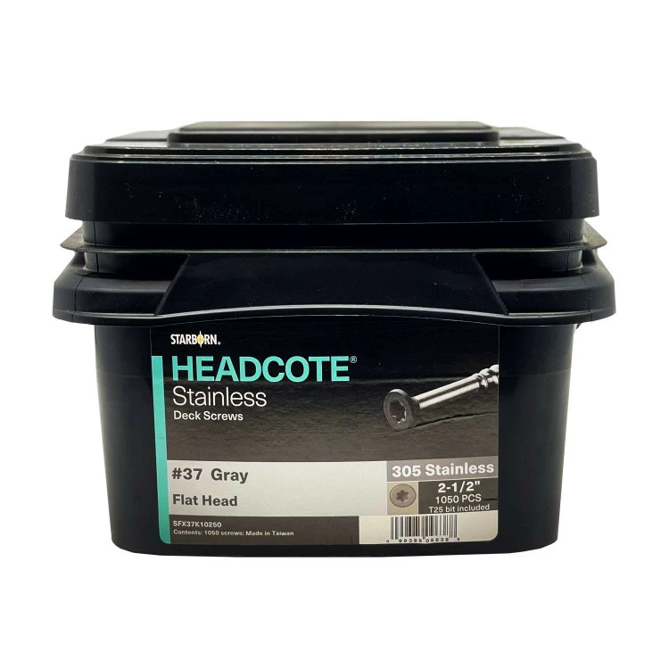 Starborn Industries Headcote Stainless Steel Flat Head Screws - Contractor Pack - 1050 Count 3 Starborn Industries Headcote Stainless Steel Flat Head Screws - Contractor Pack - 1050 Count