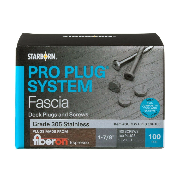 Starborn Industries Pro Plug System For Fiberon Fascia - 100 Count 3 Starborn Industries Pro Plug System For Fiberon Fascia - 100 Count