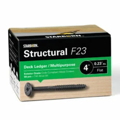 Starborn Industries Structural F23 Deck Ledger / Multi-Purpose Flat Head Wood Screw